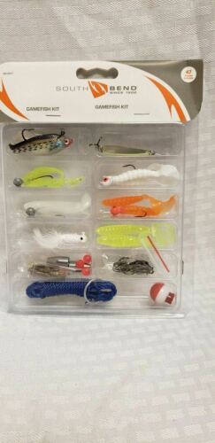 South Bend Fishing 47-Piece Gamefish Lure Kit w/ Hooks Sinkers Swivels Stringer