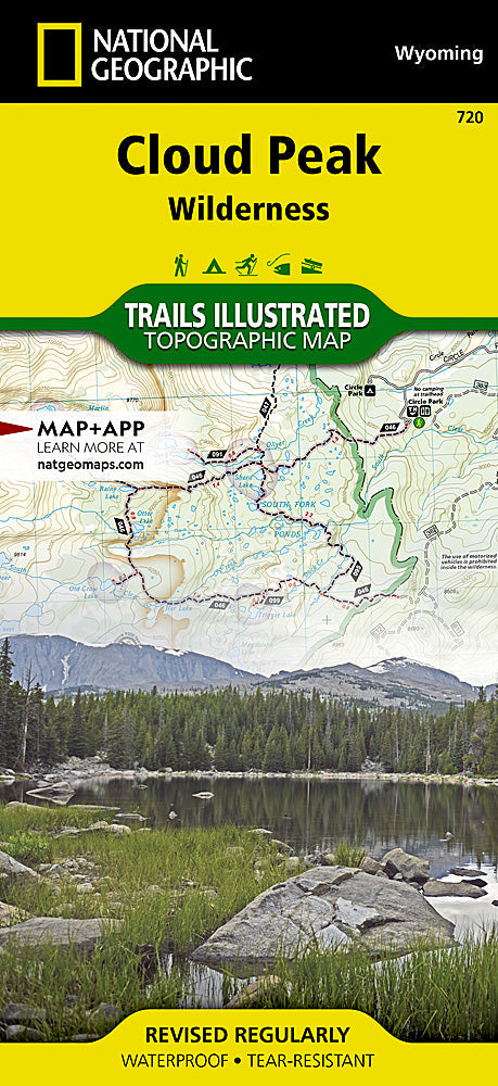 National Geographic Trails Illustrated WY Cloud Peak Wilderness Trail Map TI00000720