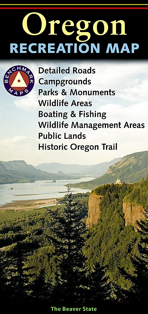 National Geographic Benchmark Oregon OR Recreation Map BE0BENORRM