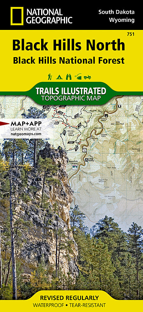 National Geographic SD Black Hills National Forest NE Trails Illustrated Map TI00000751