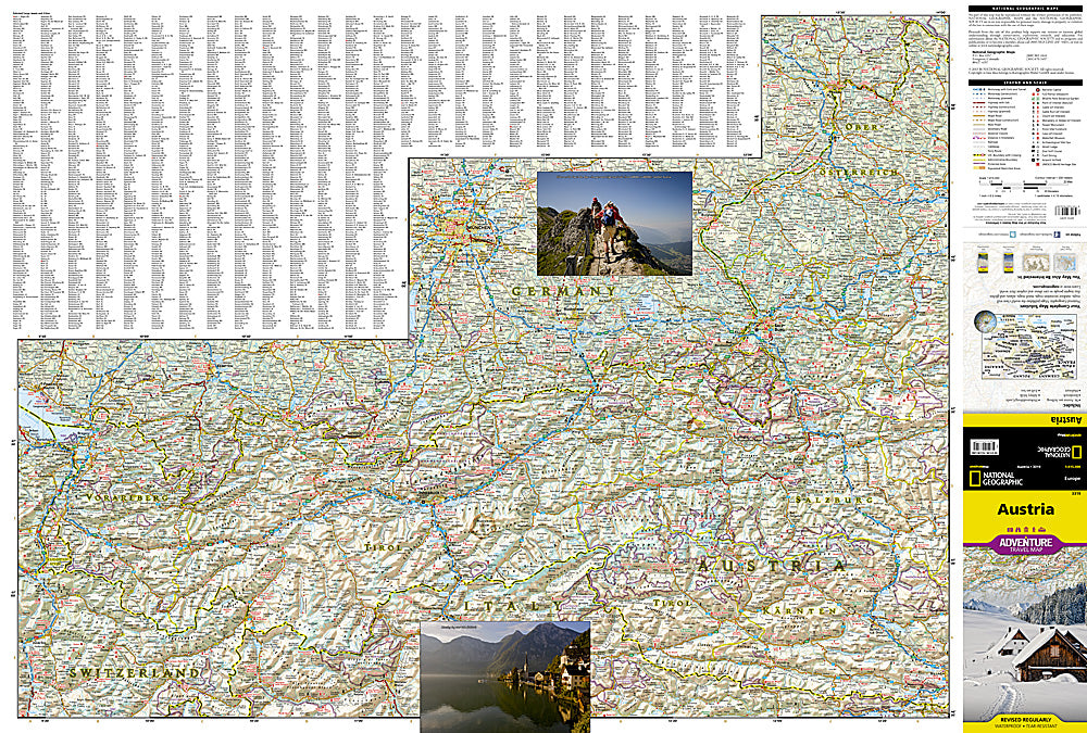 National Geographic Adventure Map Austria Europe AD00003319