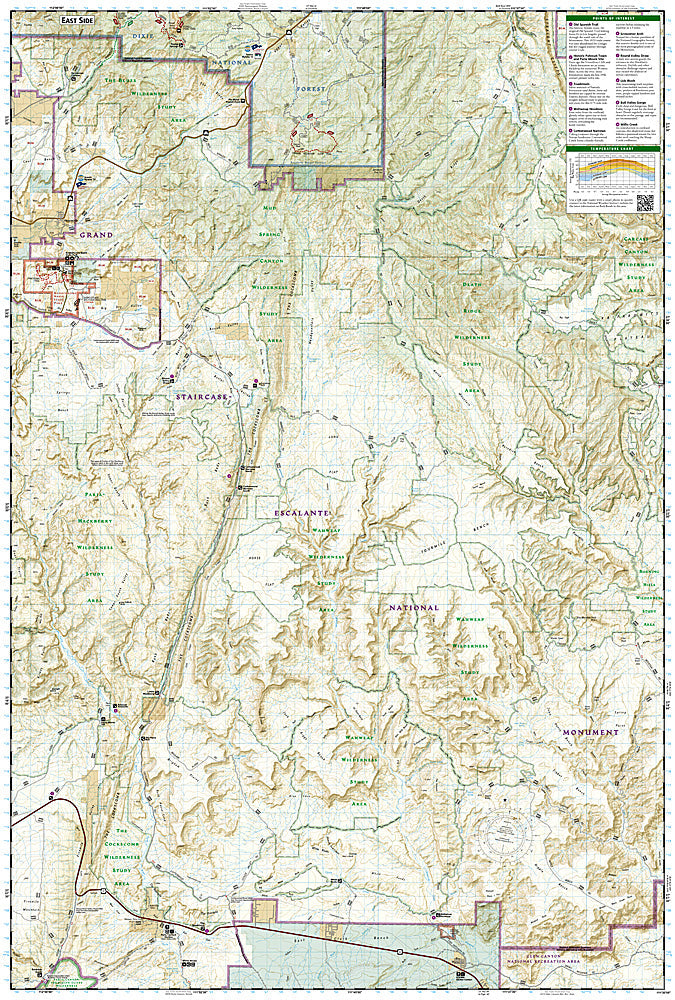 National Geographic Trails Illustrated UT Grand Staircase Paunsaugunt Map TI00000714